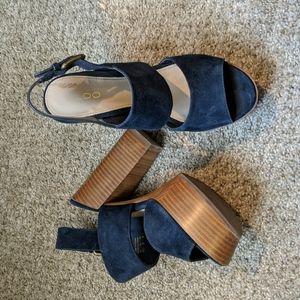 Aldo Blue Suede Heels